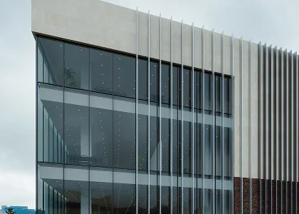 Commercial façade at the current 10 percent visual reference