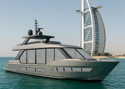 Silver yacht tint at the current 30 percent visual reference