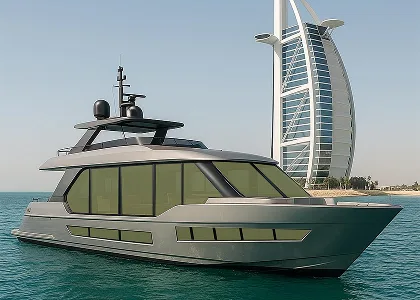 Chameleon yacht tint at the current 70 percent visual reference