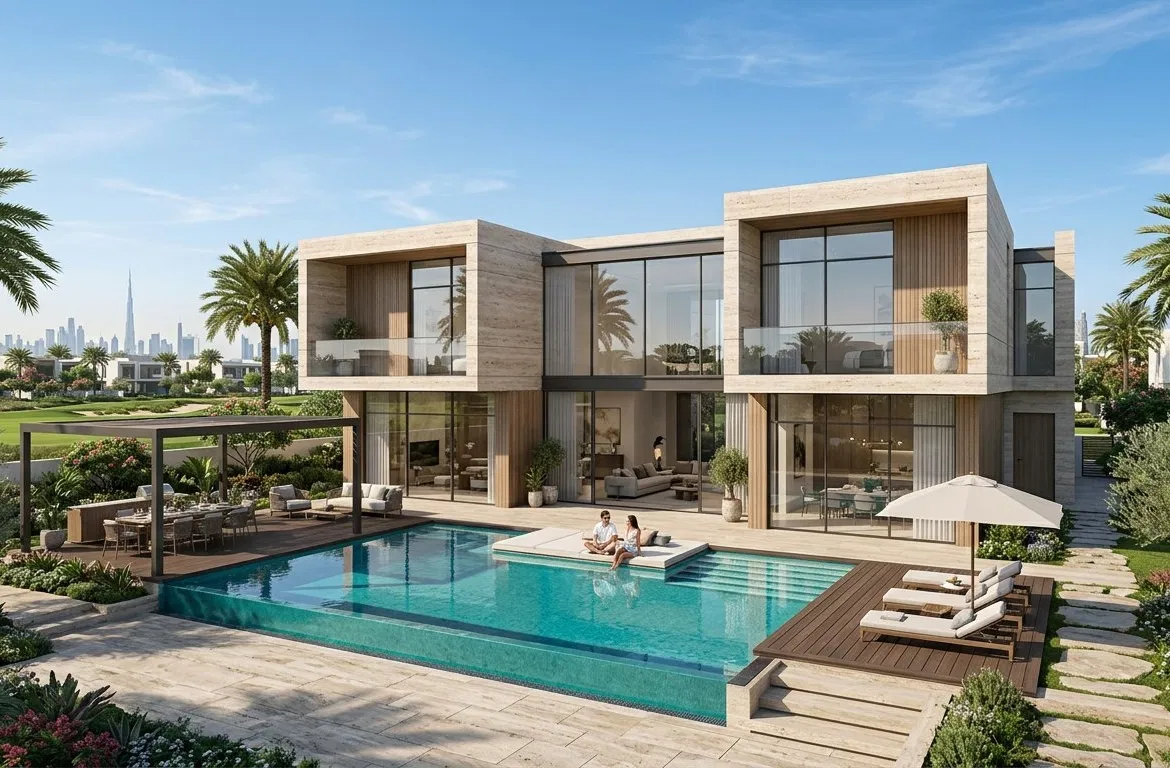 Tinted villa windows at Dubai Hills