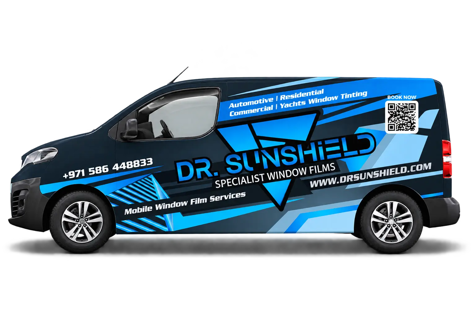 Dr SunShield mobile window tinting van in Dubai