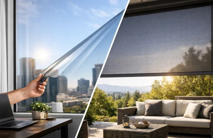 Interior Film Versus Exterior Shade Compared