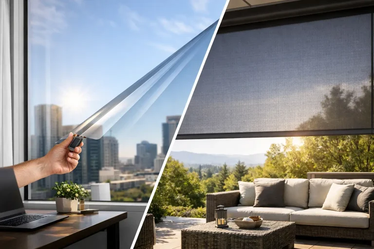 Interior Film Versus Exterior Shade Compared